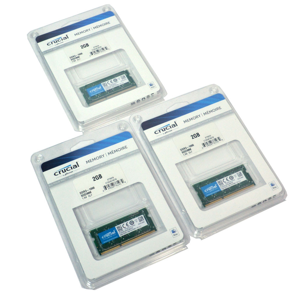 New Crucial Ct2g3s1067m 2gb Ddr3 1066 Sodimm Pc3 8500 Sdram 6gb 3 New Crucial Ct2g3s1067m 2gb Ddr3 1066 Sodimm Pc3 8500 Sdram 6gb 3