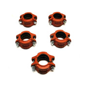 Victaulic 2"/60,3-005H Ductile Iron Grooved Couplings Orange (5)