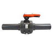 George Fischer PVC-U 1-1/2 Vinyl Double-See Containment Ball Valve