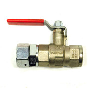 Cimberio PN32MS 1/2" Inlet Manual Nickel Plated Steel Isolation Ball Valve