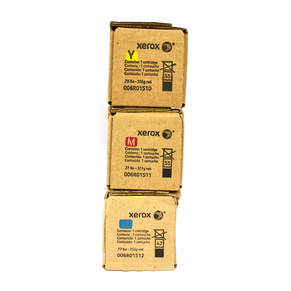 Genuine OEM Set of Xerox Toner C/M/Y WorkCentre 006R01510 006R01512 ...