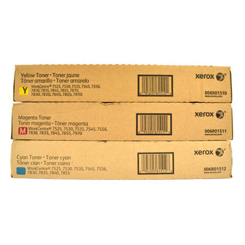 Genuine OEM Set of Xerox Toner C/M/Y WorkCentre 006R01510 006R01512 ...