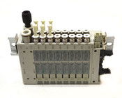 CKD N3E066S0-MA 8-Port Pneumatic Solenoid Valve Manifold 24VDC 2x29 G Air