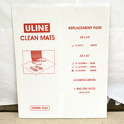 Uline H-1238W Clean Mats with Frame 36" x 45" White 60-Sheets/Carton