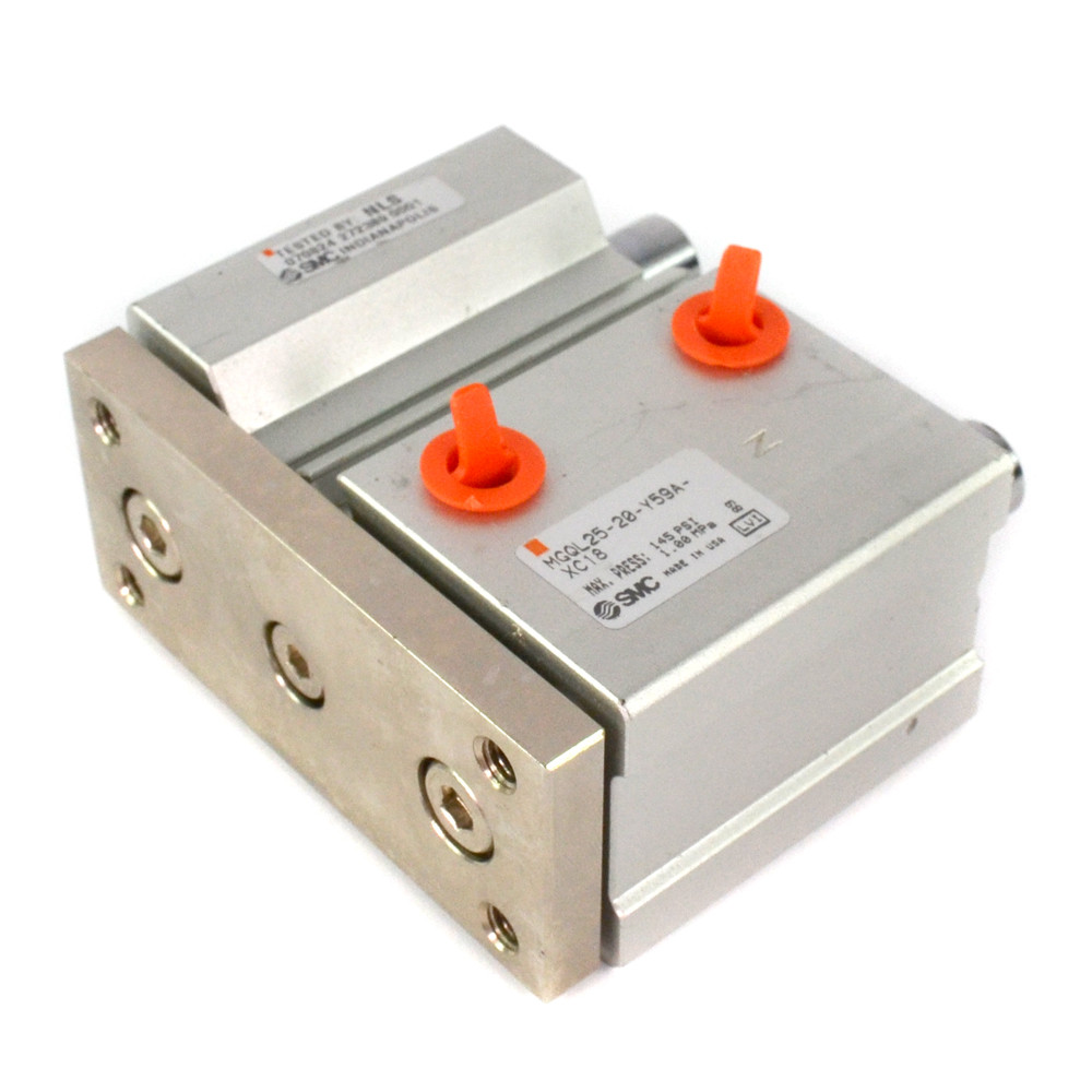 SMC MGQL2520Y59AXC18 Compact Guide Ball Bushing Bearing Air Cylinder