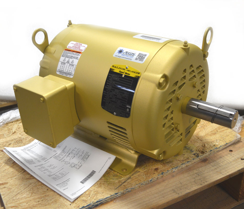 Baldor EM3314TG SuperE 15Hp Motor AEGIS ShaftGroundingRing Eff90