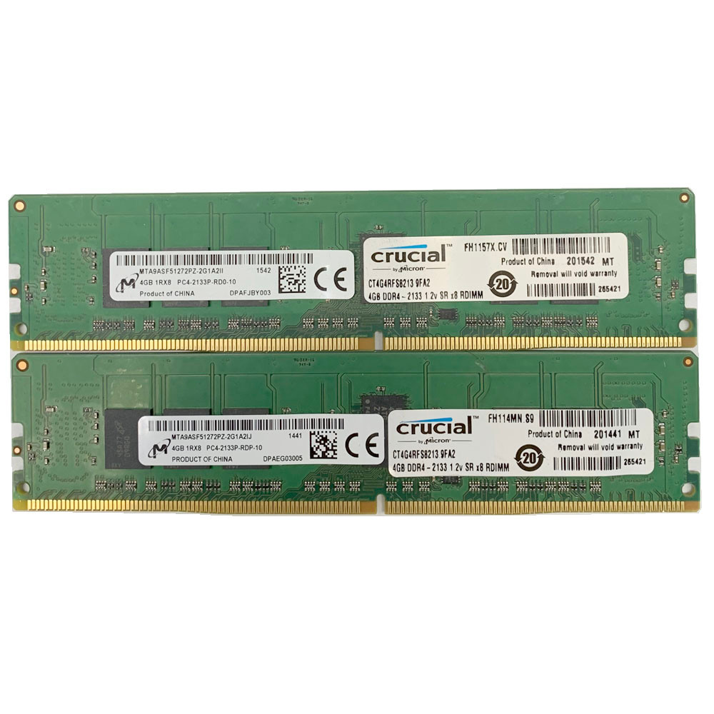 Micron 2 x 4GB 2133MHz Server ECC REG Memory 1Rx8 PC4-2133P DDR4 RAM (8GB)