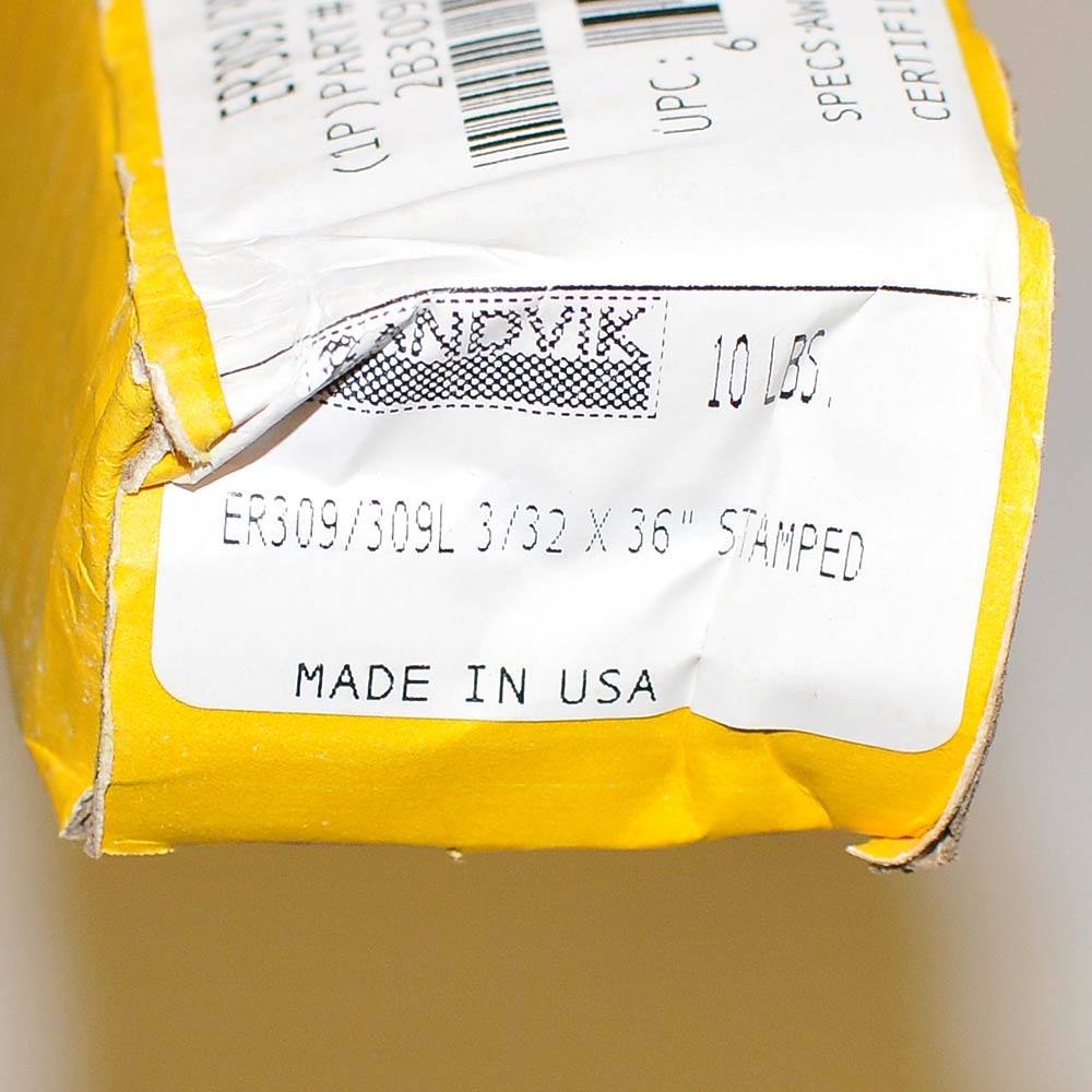 Package 1/16 x 36 S/S The Harris Products Group 1/16 x 36 S/S 10 lb Harris 309LT30 309L Welding Wire Package 1/16 x 36 S/S The Harris Products Group 1/16 x 36 S/S 10 lb Harris 309LT30 309L Welding Wire