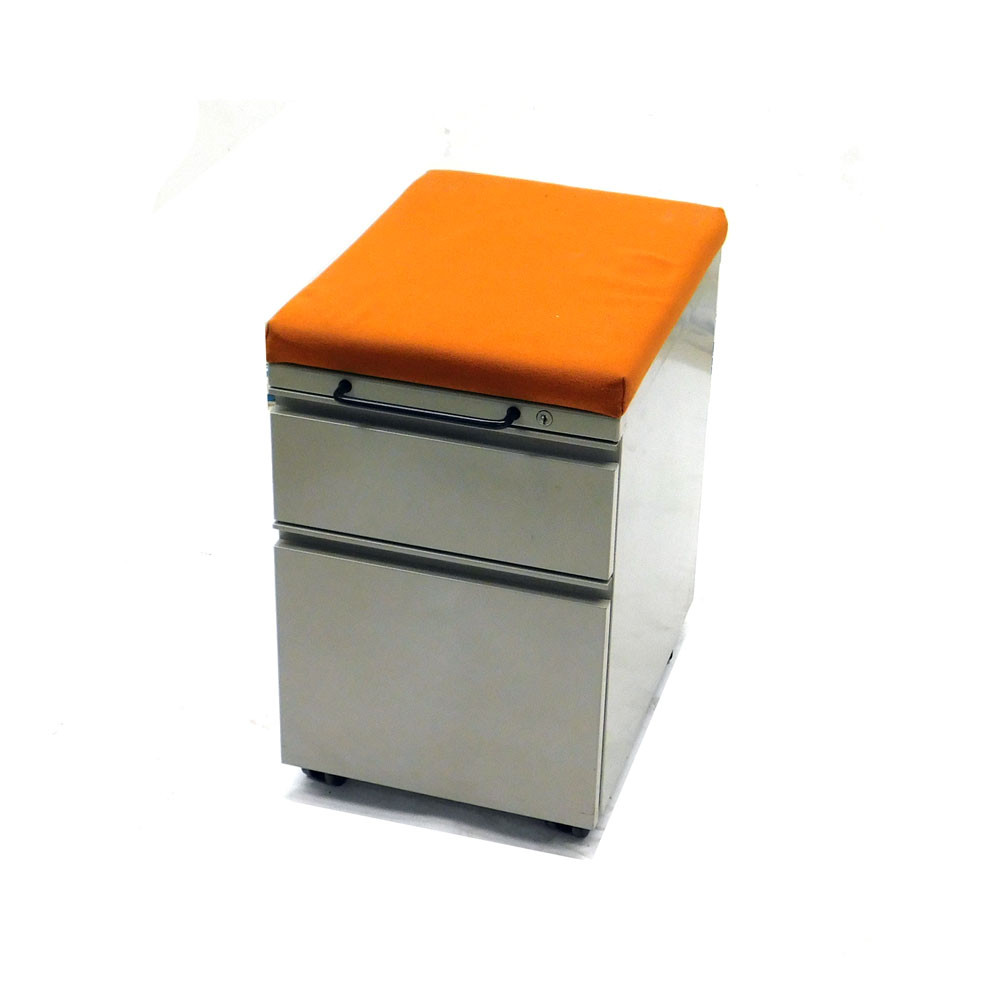 Mold Synslinie accent Herman Miller Rolling Mobile Filing Cabinet Storage Pedestal Cushion Seat