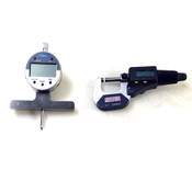 (Mixed Lot Of 2) SPI 13-101-1 IP54 Electronic Micrometer & Fowler Depth Gauge
