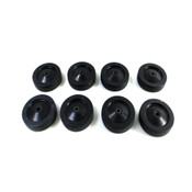 Black 5" x 1-1/4" Industrial Replacement Caster Wheels (8)