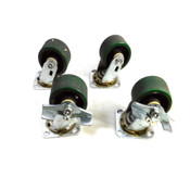 SC Superior Casters 4" x 2.5" Industrial Swivel Caster Wheels (4)