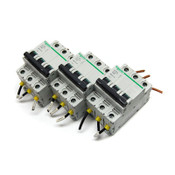 (Lot of 3) Schneider Electric Multi-9 C 15A 3-Pole C60 Circuit Breakers (17466)