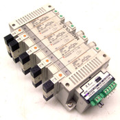 SMC EX120-SDN1 Serial Interface Unit SQ w/ (8) Solenoid Valves 24VDC Valve