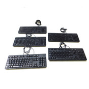 Dell KB212-B Black Standard USB Wired Keyboards (5)