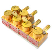 Superior Interlock Brass Key Panel Lockout Deadbolt *Missing Keys - Parts (4)