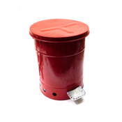 Justrite 09100 Red 6-Gallon Industrial Oily Waste Can 23L/6-Gal Capacity