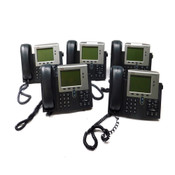 Cisco CP-7942G IP Business Phones w/Handsets, Cords, & Stands (5)