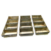 Lockwood 64 4-Strap Steel Commercial Baking Pans 24"Lx 13.75"Wx 3.5"H (3)