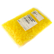 Global Scientific 113146Y 13mm Polyethylene Snap Cap - Yellow (1000)