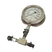 McDaniel Controls Inc 6 inch 0-30000 PSI Oil Filled Rear Flange Pressure Gauge