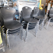Artco-Bell Shapes Series School Chairs Stacking Chair Black 300# Cap.
