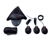 Polycom 2201-15100-601 SoundStation 2 Conference Phone w/PSU & (3) Microphones