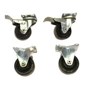 Albion Stainless Steel Swivel Caster Wheels Two Straight Two Locking (4)