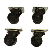 Faultless 400-21/2 Swivel 2.5" Rolling Screw Locking Caster Wheels (4)