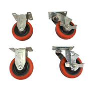 PPI Industrial Swivel 4" Rolling Casters Two Locking Two Straight (4)