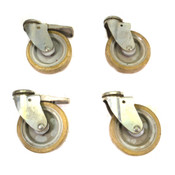 Manner Two Locking Two Rolling Shelving Swivel Type 4" Caster Wheels (4)