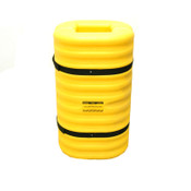 Eagle 1710 Yellow Blow-Molded High Density PE Column Protector 10" w/ Straps