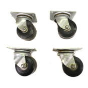 Triopines Heavy-Duty Steel Rolling Bolt Locking 3" Caster Wheels (4)