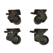Faultless Industrial Heavy-Duty 3" x 1.75" Steel Rolling Caster Wheel (4)