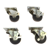 On-Off Locking Industrial 3" Swivel Type Rolling Caster Wheels (4)