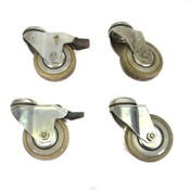 Industrial 3" x 3/4" Swivel Cart Caster Wheels Two Locking (4)