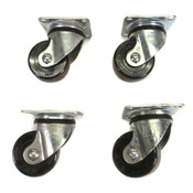 Nanshin S-75 Industrial Swivel Heavy-Duty Non-Locking Caster Wheels (4)