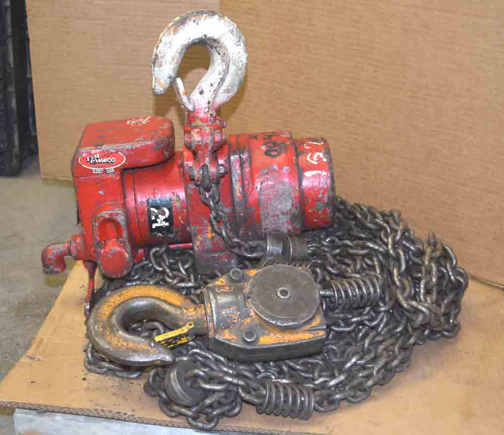 Harrington TCR2000C2 2Ton Air Pneumatic 30' Chain Hoist Lift 6090PSI Hook