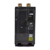 Square D QOB220HV 20A 2P 120/240V 22kA Bolt-On Mini Circuit Breaker