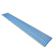 103.25" x 1" Anodized Steel Conveyor Belt Roller Tracks Blue Wheels (10)