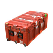Pelican Hardigg 58" x 28" x 21" Shipping Equipment Road Case Red w/ Wheels