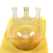 Pyrex 3000ml Three Short Neck Glass Round Bottom Distillation Flask