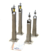 Key ISO-FLO Dewatering Vibratory Conveyor Metal Legs w/ Shocks & Base Plates