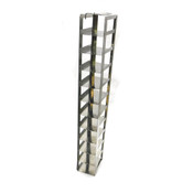 Vertical Laboratory Freezer Rack 26.5" x 5.5" x 3.75"W Stainless Steel 11-Space