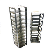 Stainless Steel Laboratory Freezer Racks (1)23.5"H & (1)19.75"H (2)