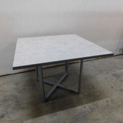 Square Table Work Desk Marble Laminate Finish 42" x 42" x 29" H