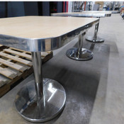 West Coast Industries Laminated Wood Top Table w/ Chrome Leg 36" x 36"