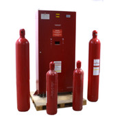 Hatsuta Cox-100WEWT Cabinex-EWT Fire Suppression System Cabinet w/ 4 Cylinders