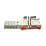 SMC Air EX250 SDN1 w/(7) EX250-IE3 Input Blocks (10) VQ2401N-5 Solenoid Valves
