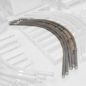Gafco 1" x 36" x 90° Rigid Angled Threaded Conduit Elbow Steel Pipe (5)